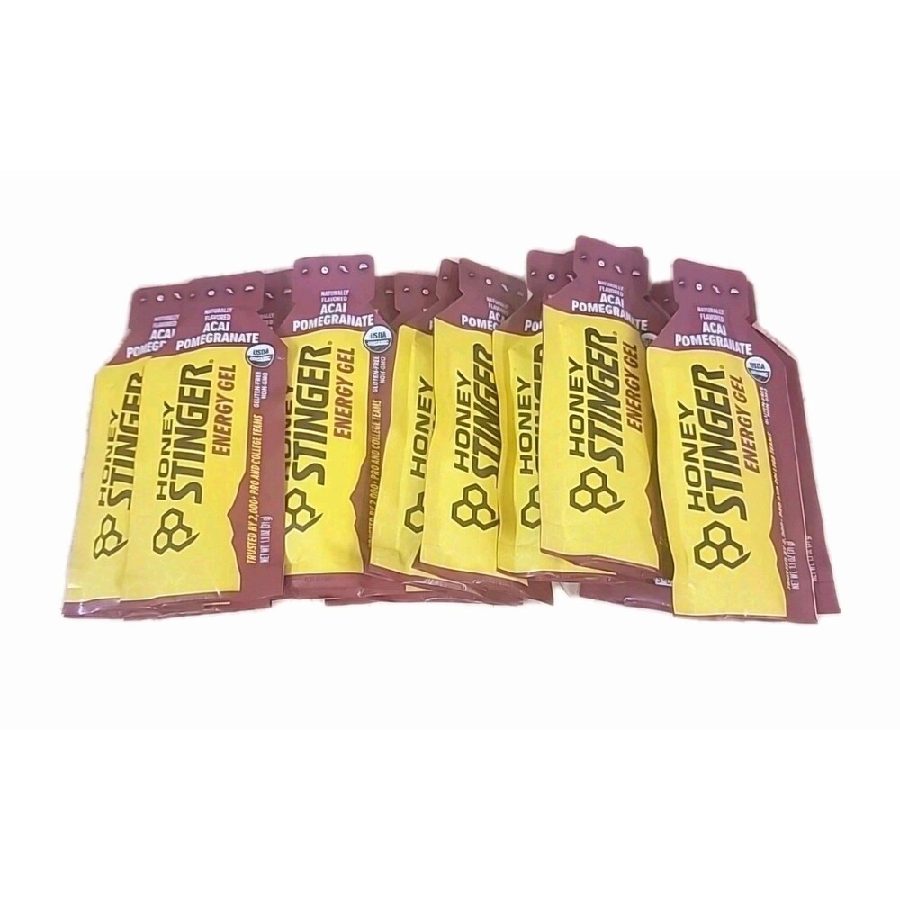 Lot of  15 Bulk  Honey Stinger ACAI POMEGRANATE Energy Gel 1.1 OZ EACH